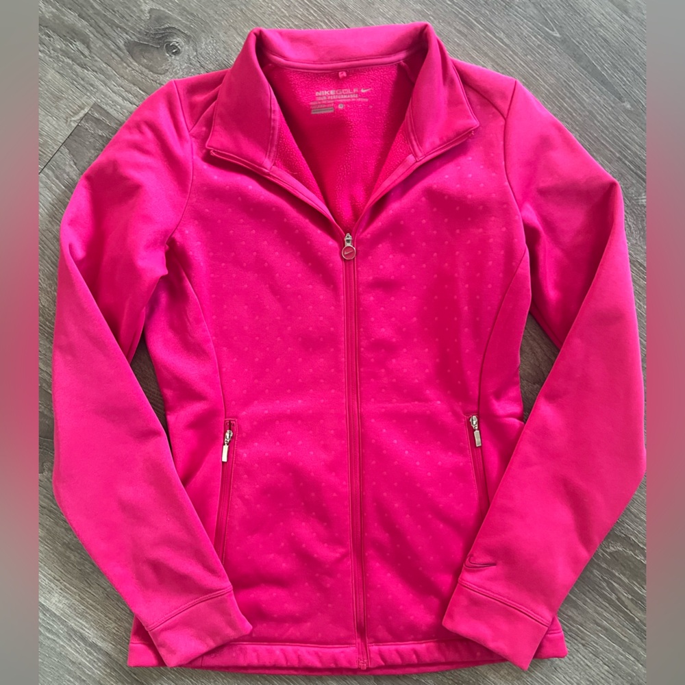 Nike Pink Golf Women’s Full Zip Jacket size Small